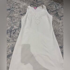 Lilly pulitzer size small white scrolled dress